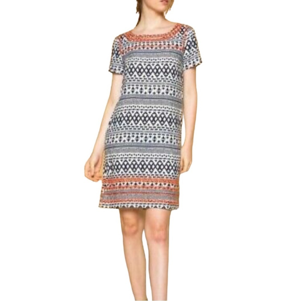 THML Embroidered Short Sleeve Batik Dress